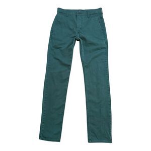 Levi's Green Chino Pants Women 29x30 Mid Rise Straight Leg Cotton Twill Slacks⁠